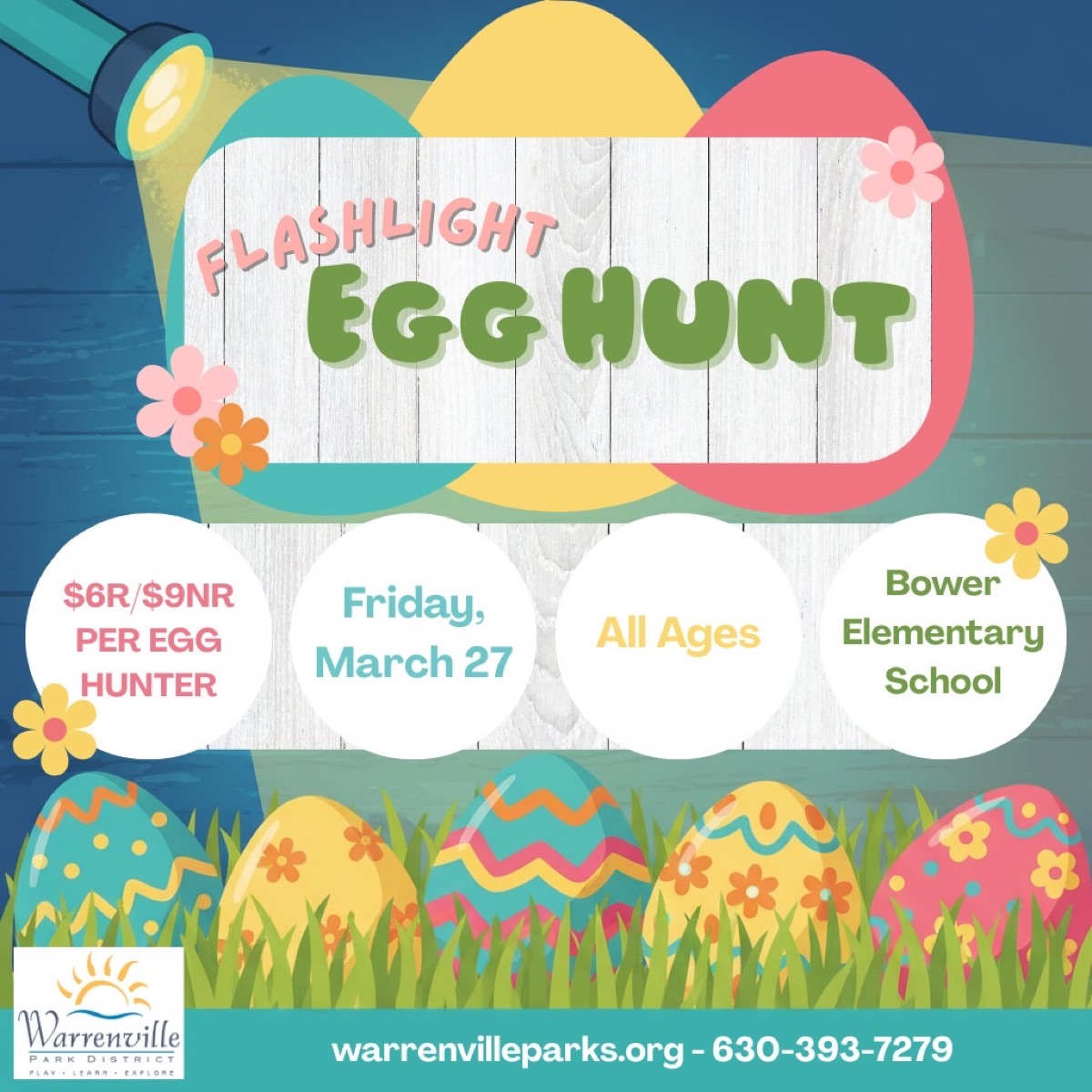 Warrenville Park District Flashlight Egg Hunt